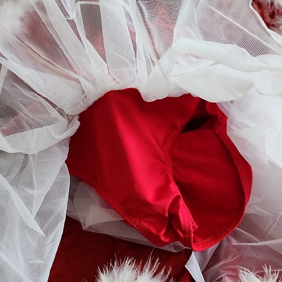 Festive Red Sequin Kids Costume - Picture 2 of 6